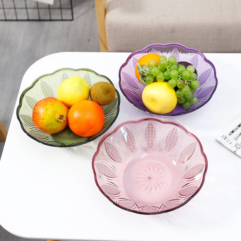 Plastic round Japanese bowl family box living room tea table snack plate candy box bowl