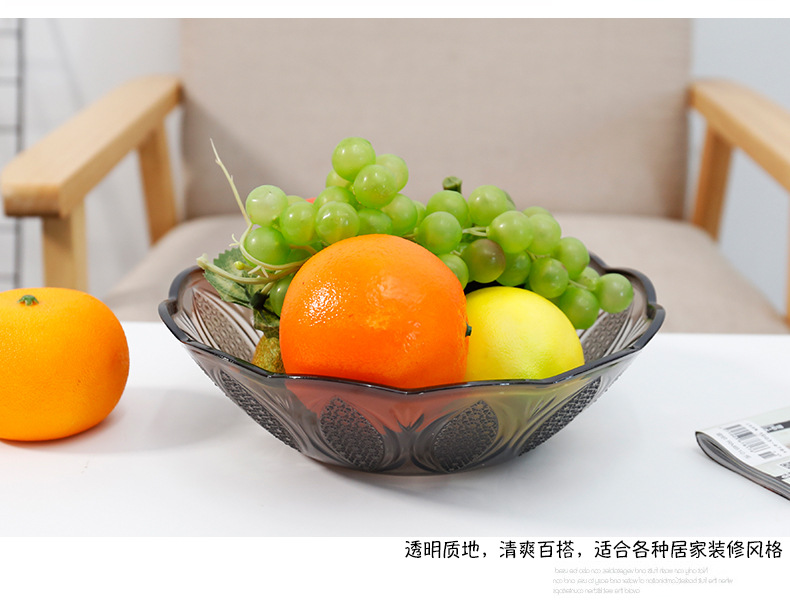 Plastic round Japanese bowl family box living room tea table snack plate candy box bowl