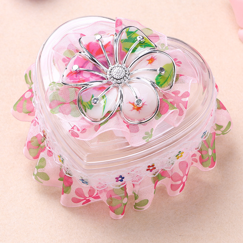 Creative Wedding Candy Box European Lace Heart-Shaped Wedding Candies Box Jewelry Box Factory Wholesale