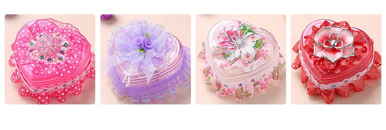 Creative Wedding Candy Box European Lace Heart-Shaped Wedding Candies Box Jewelry Box Factory Wholesale
