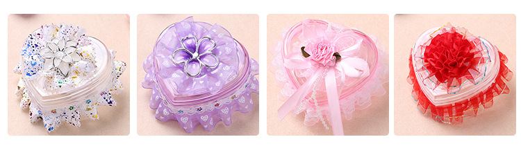 Creative Wedding Candy Box European Lace Heart-Shaped Wedding Candies Box Jewelry Box Factory Wholesale
