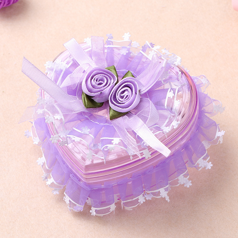 Creative Wedding Candy Box European Lace Heart-Shaped Wedding Candies Box Jewelry Box Factory Wholesale