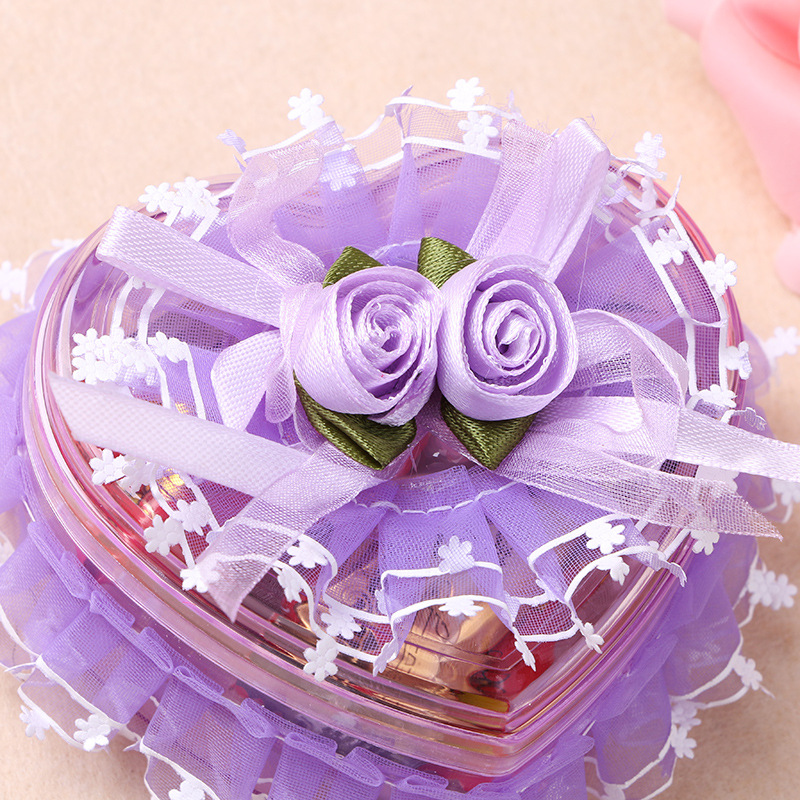 Creative Wedding Candy Box European Lace Heart-Shaped Wedding Candies Box Jewelry Box Factory Wholesale