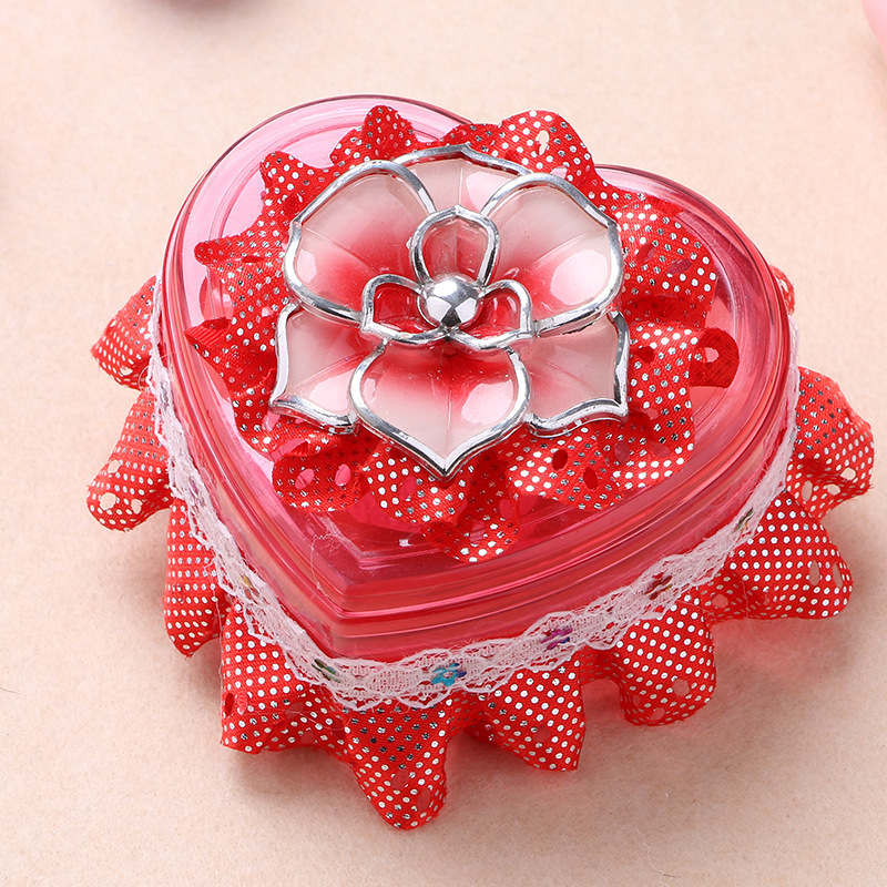 Creative Wedding Candy Box European Lace Heart-Shaped Wedding Candies Box Jewelry Box Factory Wholesale