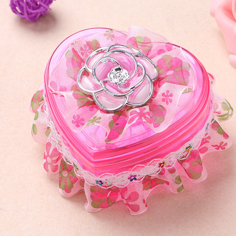 Creative Wedding Candy Box European Lace Heart-Shaped Wedding Candies Box Jewelry Box Factory Wholesale