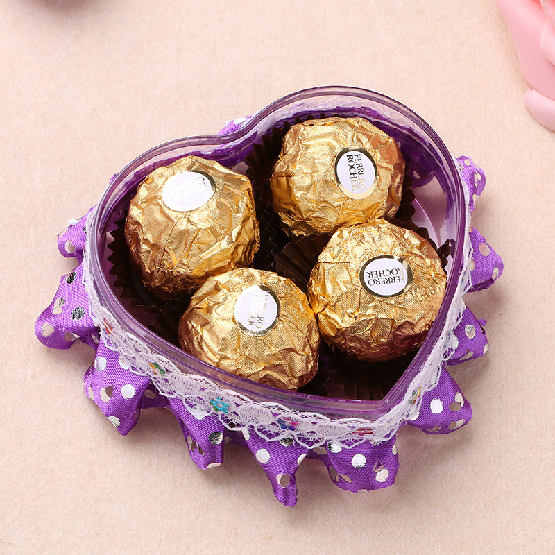 Creative Wedding Candy Box European Lace Heart-Shaped Wedding Candies Box Jewelry Box Factory Wholesale