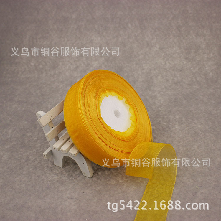 For Cross-Border E-Commerce Transparent Ribbon Bow Organza Tape 2.5 Color Ribbons For Cross-Border E-Commerce Transparent Ribbon Bow Organza Tape 2.5 Color Ribbons