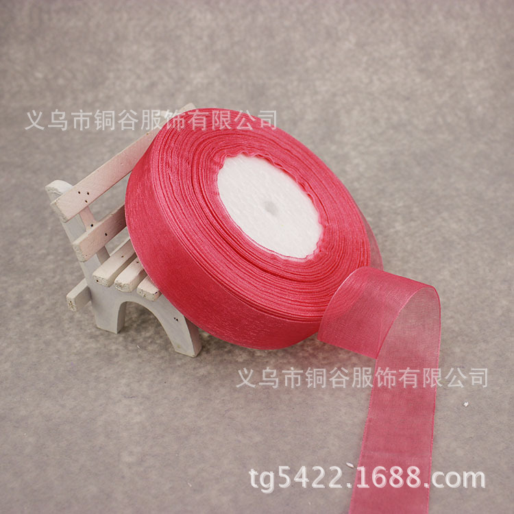 For Cross-Border E-Commerce Transparent Ribbon Bow Organza Tape 2.5 Color Ribbons For Cross-Border E-Commerce Transparent Ribbon Bow Organza Tape 2.5 Color Ribbons