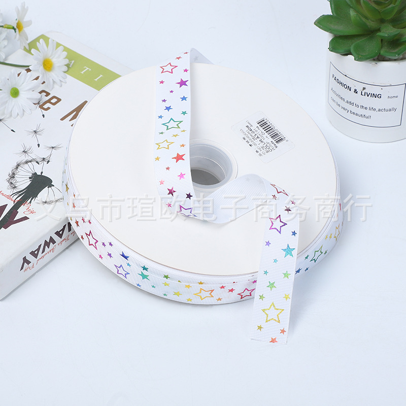 Ribbons Dream Starry Sky Stationery Shop Gift Present Bandage Ribbon Polypropylene Fiber Hair Ornaments Ribbon