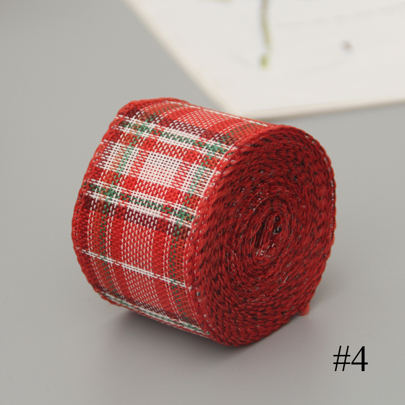 6cm Christmas Decoration Iron Wire Iron Wire Ribbon Burlap Roll Ribbons 6cm Christmas Decoration Iron Wire Iron Wire Ribbon Burlap Roll Ribbons