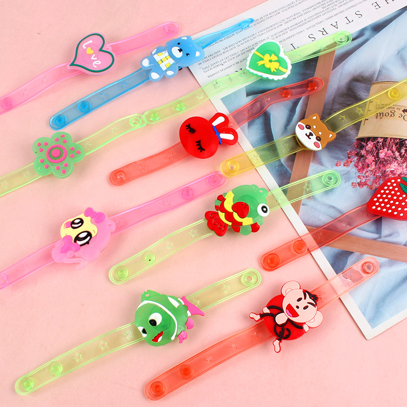 Luminous Flash Wrist Strap Flash Watch Band Stall Supply Cartoon Bracelet Luminous Toys Wholesale