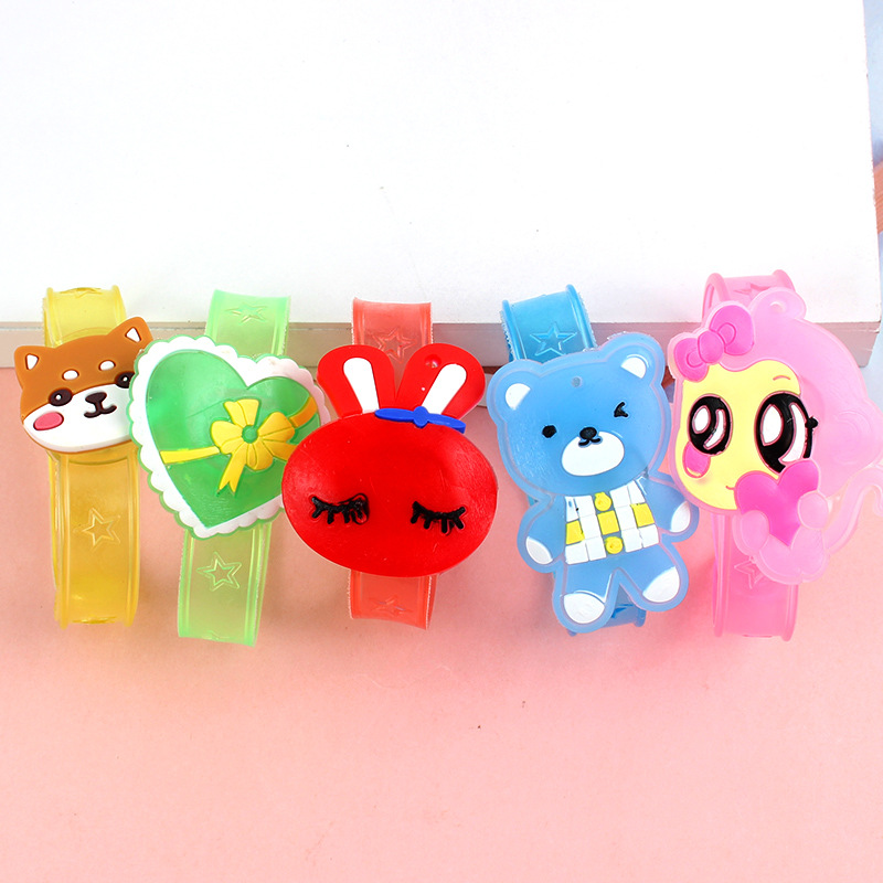 Luminous Flash Wrist Strap Flash Watch Band Stall Supply Cartoon Bracelet Luminous Toys Wholesale