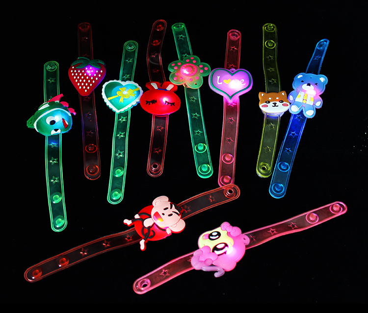 Luminous Flash Wrist Strap Flash Watch Band Stall Supply Cartoon Bracelet Luminous Toys Wholesale