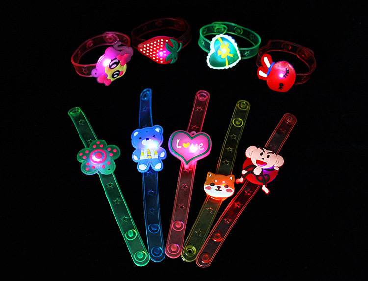 Luminous Flash Wrist Strap Flash Watch Band Stall Supply Cartoon Bracelet Luminous Toys Wholesale