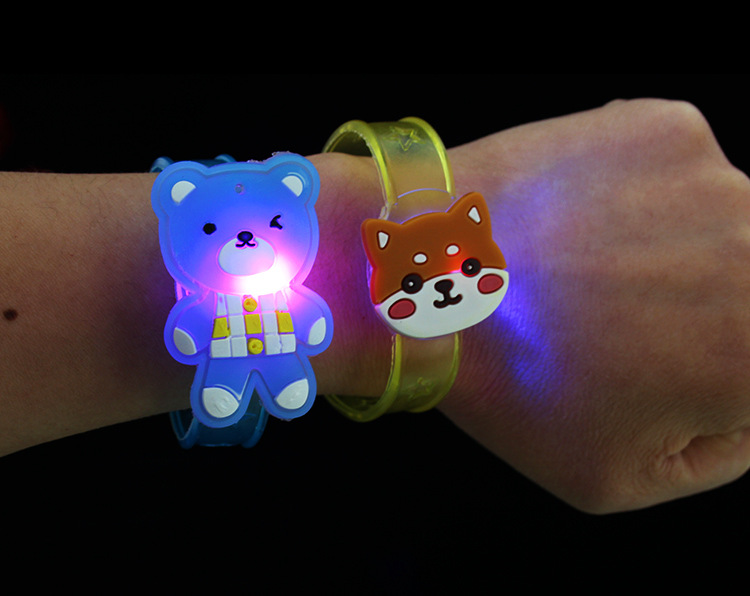 Luminous Flash Wrist Strap Flash Watch Band Stall Supply Cartoon Bracelet Luminous Toys Wholesale