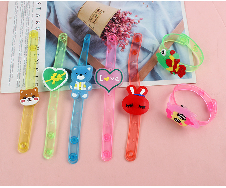 Luminous Flash Wrist Strap Flash Watch Band Stall Supply Cartoon Bracelet Luminous Toys Wholesale
