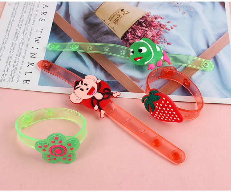 Luminous Flash Wrist Strap Flash Watch Band Stall Supply Cartoon Bracelet Luminous Toys Wholesale