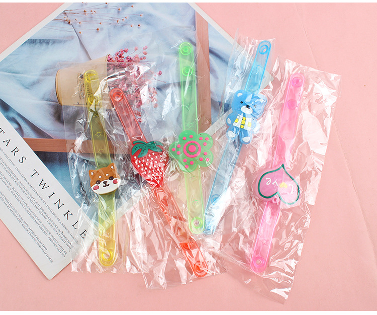 Luminous Flash Wrist Strap Flash Watch Band Stall Supply Cartoon Bracelet Luminous Toys Wholesale
