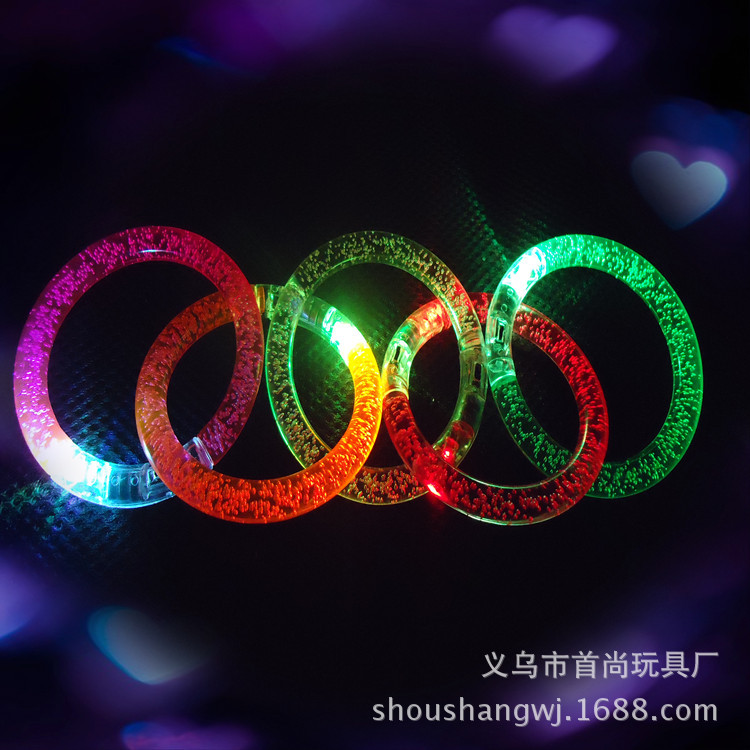 Acrylic Luminous Bracelet Led Colorful Bracelet Small Toy Stall Scan Code Push Small Gift Flash Small Jewelry