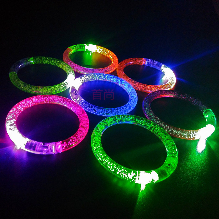 Acrylic Luminous Bracelet Led Colorful Bracelet Small Toy Stall Scan Code Push Small Gift Flash Small Jewelry