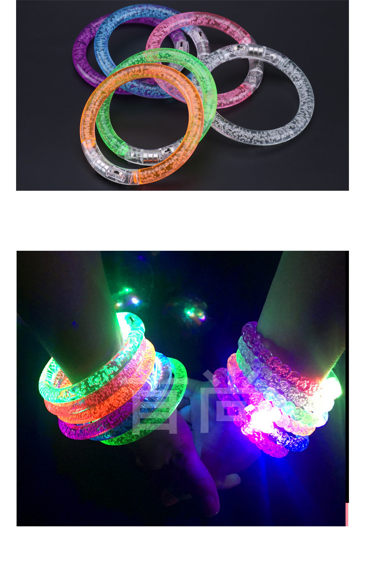 Acrylic Luminous Bracelet Led Colorful Bracelet Small Toy Stall Scan Code Push Small Gift Flash Small Jewelry