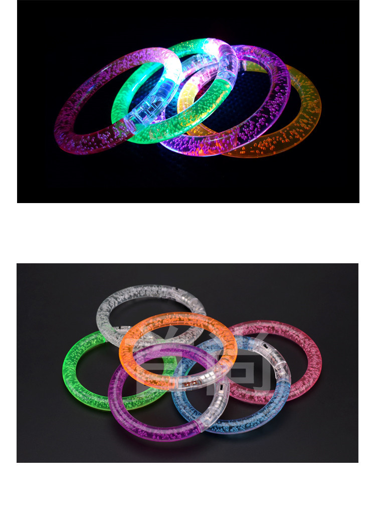 Acrylic Luminous Bracelet Led Colorful Bracelet Small Toy Stall Scan Code Push Small Gift Flash Small Jewelry