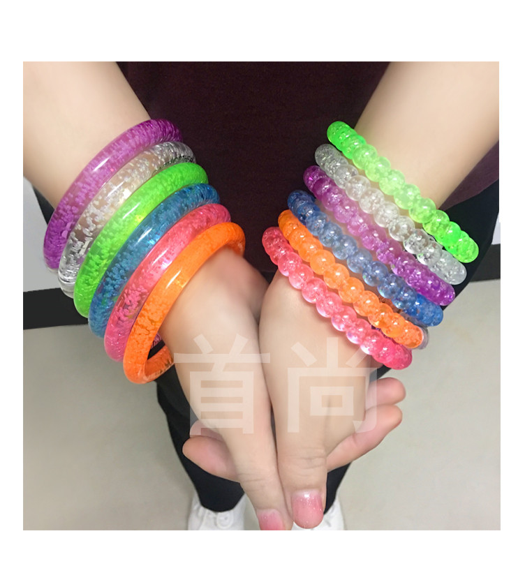Acrylic Luminous Bracelet Led Colorful Bracelet Small Toy Stall Scan Code Push Small Gift Flash Small Jewelry