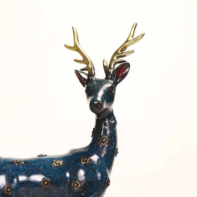 E-Commerce Direct Supply Metal Copper Cloisonne Products Sika Deer Pairs of Metal Deer