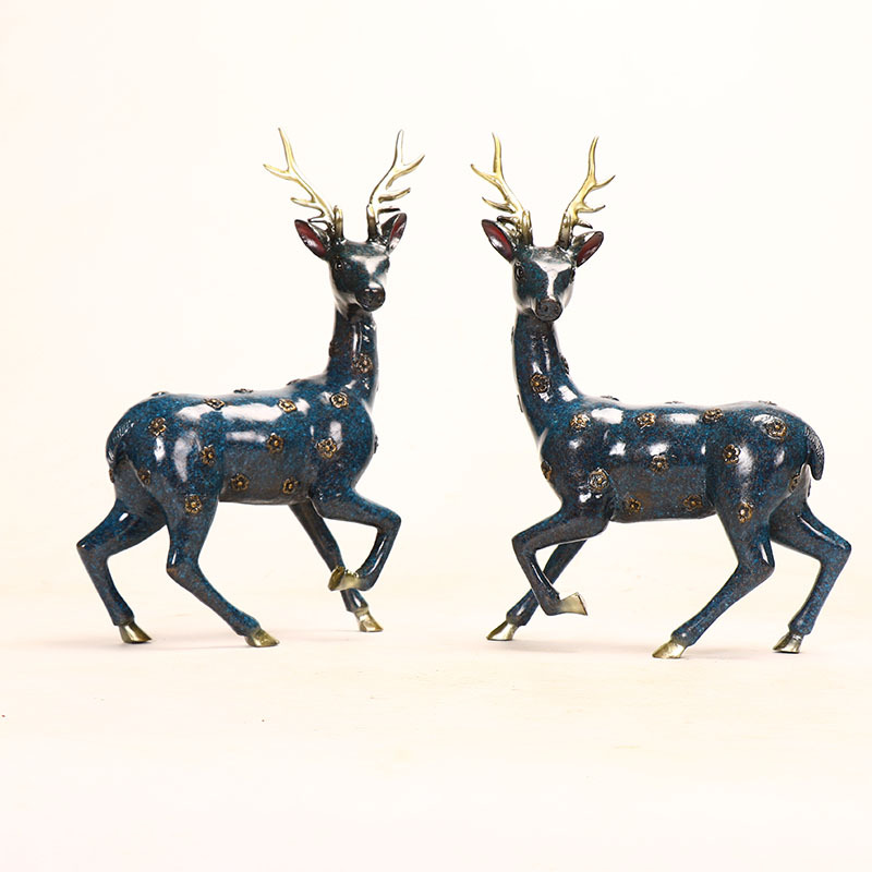 E-Commerce Direct Supply Metal Copper Cloisonne Products Sika Deer Pairs of Metal Deer E-Commerce Direct Supply Metal Copper Cloisonne Products Sika Deer Pairs of Metal Deer