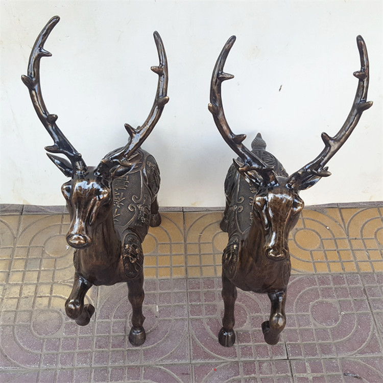 Fu Lu Shou Lu Metal Crafts Decoration Thailand Craft Metal Deer Fu Lu Shou Lu Metal Crafts Decoration Thailand Craft Metal Deer