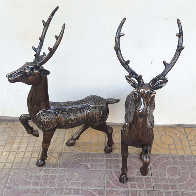 Fu Lu Shou Lu Metal Crafts Decoration Thailand Craft Metal Deer Fu Lu Shou Lu Metal Crafts Decoration Thailand Craft Metal Deer