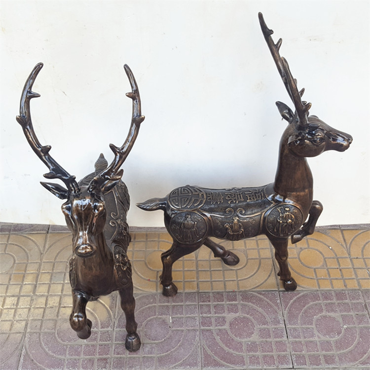 Fu Lu Shou Lu Metal Crafts Decoration Thailand Craft Metal Deer Fu Lu Shou Lu Metal Crafts Decoration Thailand Craft Metal Deer
