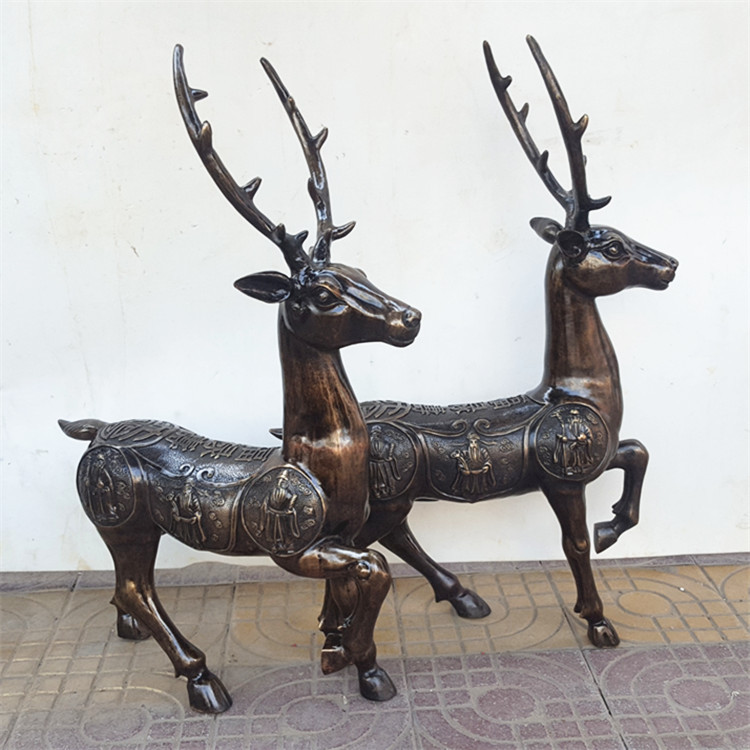Fu Lu Shou Lu Metal Crafts Decoration Thailand Craft Metal Deer Fu Lu Shou Lu Metal Crafts Decoration Thailand Craft Metal Deer
