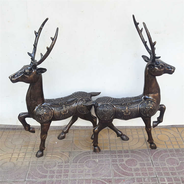 Fu Lu Shou Lu Metal Crafts Decoration Thailand Craft Metal Deer Fu Lu Shou Lu Metal Crafts Decoration Thailand Craft Metal Deer