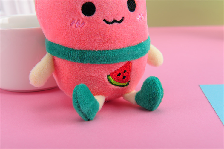 Plush Toy Key Pendant Fruit Milky Tea Cup Plush Doll Keychain Milk Tea Schoolbag Pendant Present to Girl Festival