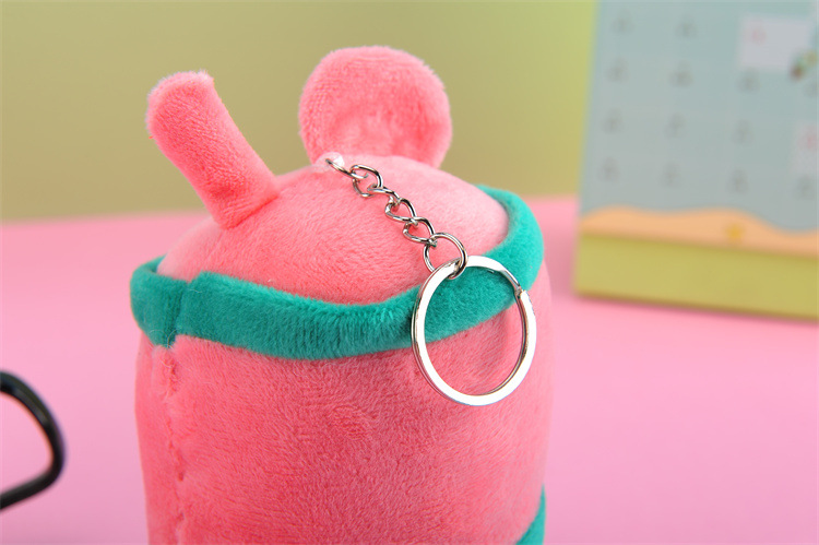 Plush Toy Key Pendant Fruit Milky Tea Cup Plush Doll Keychain Milk Tea Schoolbag Pendant Present to Girl Festival