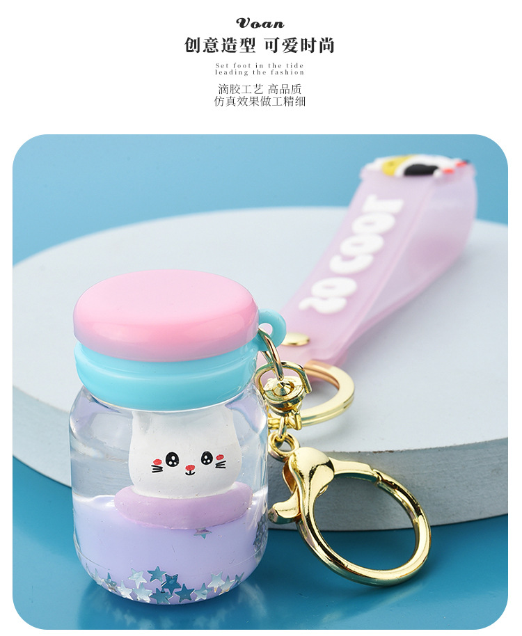Floating Kitten Macaron Quicksand Keychain Surfing Cat Drift Bottle Hanging festival pendant Floating Kitten Macaron Quicksand Keychain Surfing Cat Drift Bottle Hanging festival pendant