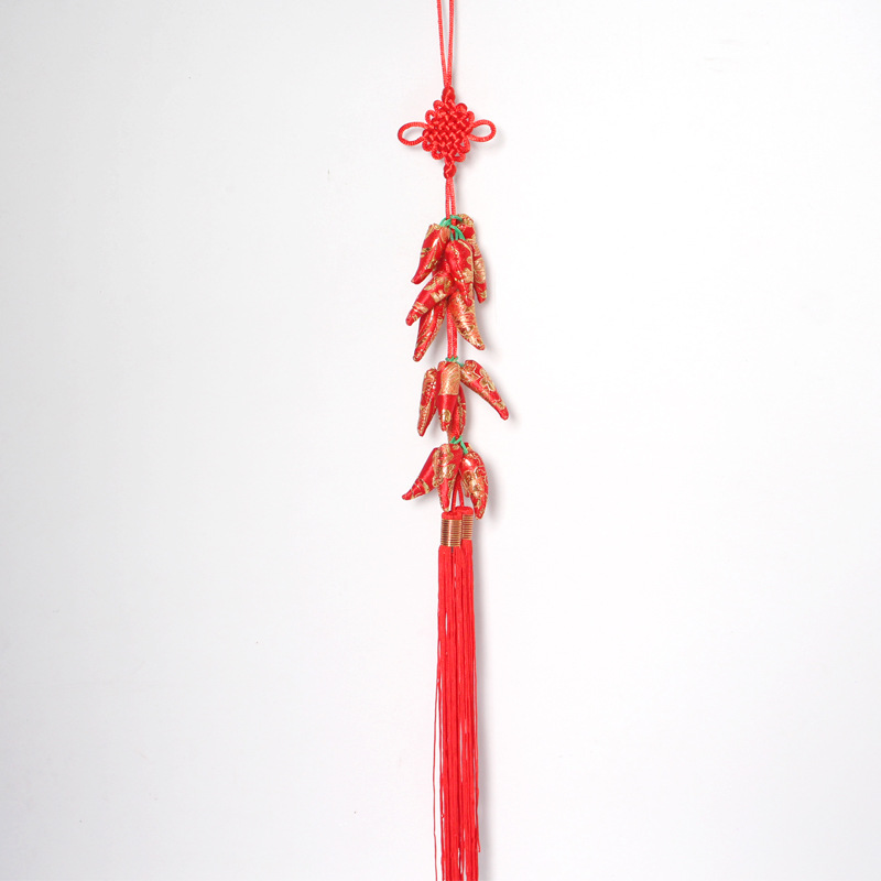 Factory Direct Sales Chinese Knot Small Colored Pepper Hanging Piece Pendant Home Stage festival pendant Factory Direct Sales Chinese Knot Small Colored Pepper Hanging Piece Pendant Home Stage festival pendant