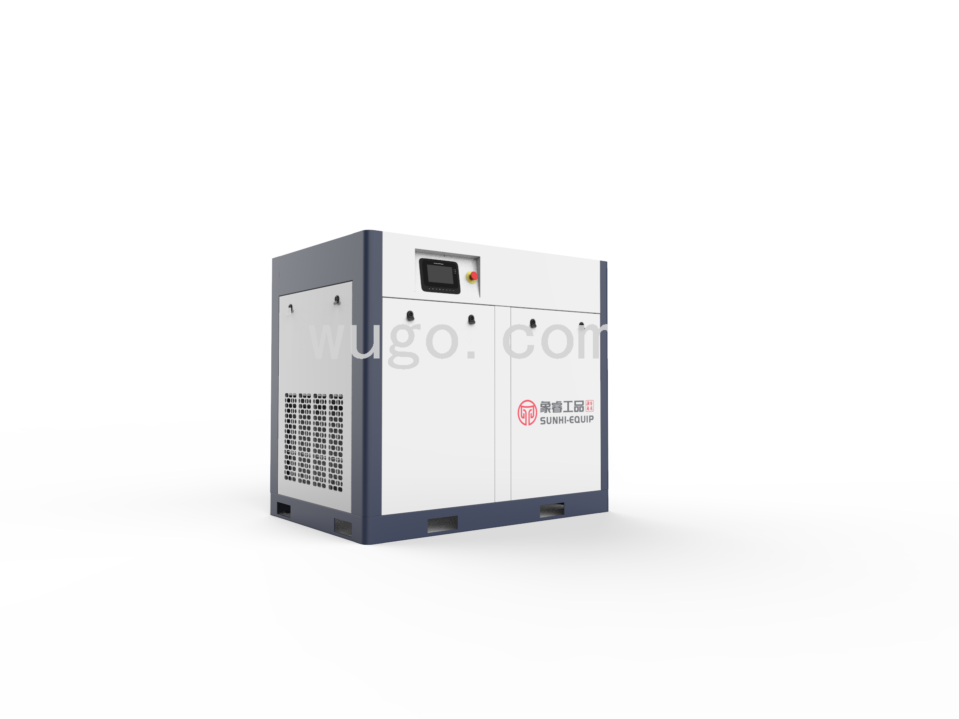 Permanent Magnet Inverter Mute High Efficiency Air Compressor 22kW Twin Screw Baos Head Jiangtian Motor