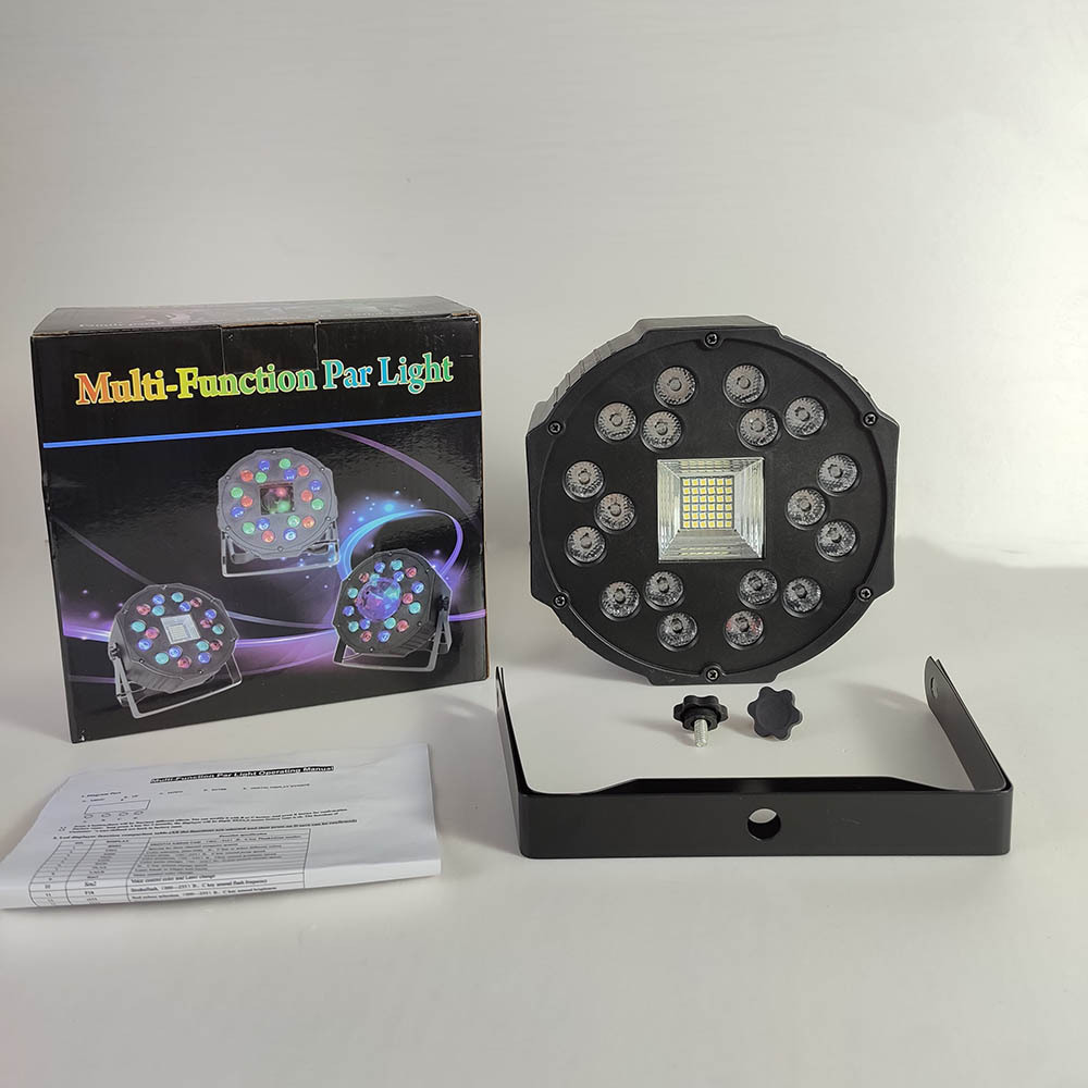 Stage Light with 18 LEDs Strobe Par Light RGB Colorful Variable Light Wedding Stage Bar Voice Control Par Light