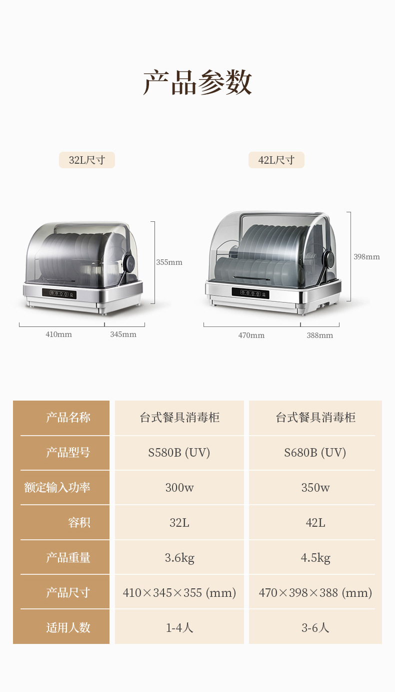 Small Disinfection Cabinet Household 32/42L Desktop Bowl Chopsticks Disinfector Cleaning Cabinet Small Disinfection Cabinet Household 32/42L Desktop Bowl Chopsticks Disinfector Cleaning Cabinet