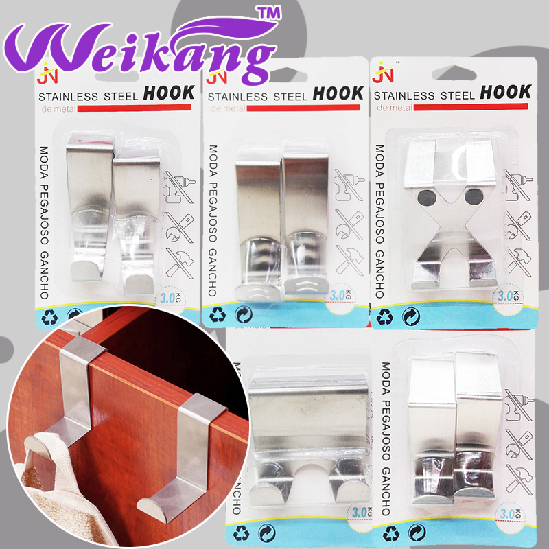 Daily stainless steel door hook hook behind the door hanger iron hook hook creative