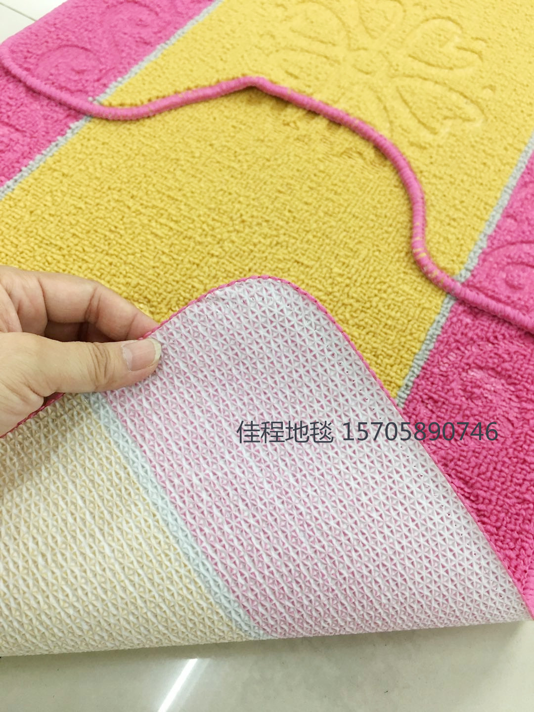 Polypropylene jacquard 2 sets of toilet seat 2 sets of floor cushion polyester jacquard floor cushion foreign trade mats Polypropylene jacquard 2 sets of toilet seat 2 sets of floor cushion polyester jacquard floor cushion foreign trade mats
