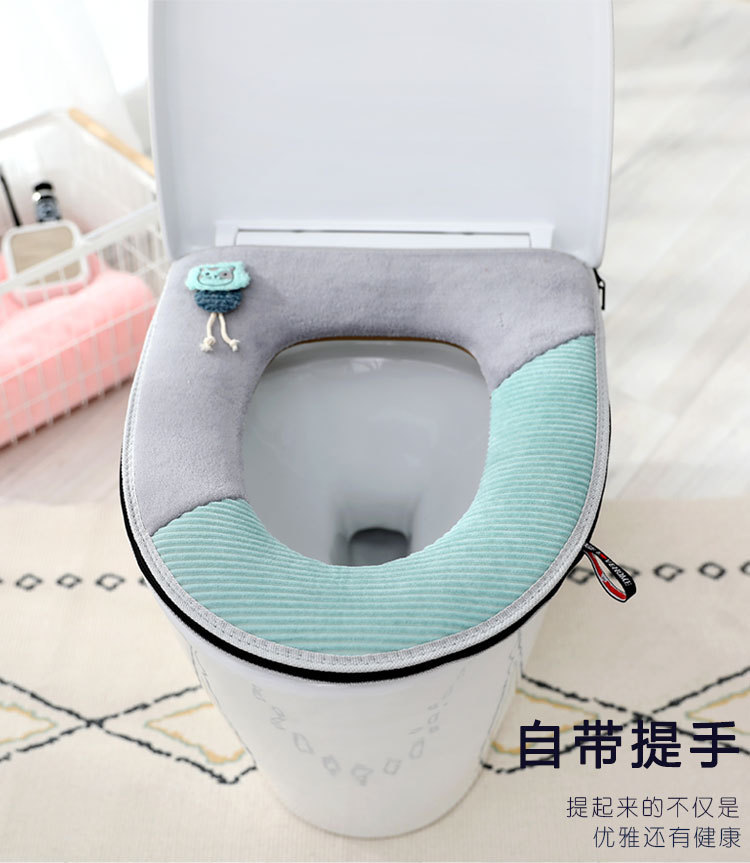 SiGe Toilet Mat Summer Household Cute Cushion Zipper Toilet Washer Toilet Seat Cover Thickened Four Seasons Cushion SiGe Toilet Mat Summer Household Cute Cushion Zipper Toilet Washer Toilet Seat Cover Thickened Four Seasons Cushion