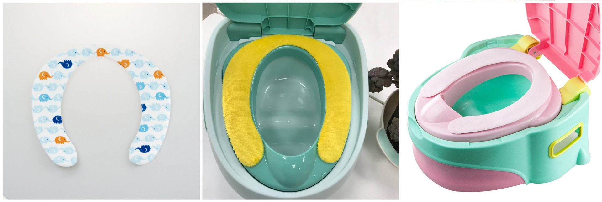 Children Toilet Seat Cover Plush Cushion Adhesive Baby Thickened Heating Pad Flannel Washable Cushion Toilet cushion