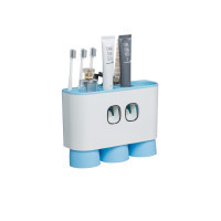 Toothbrush Rack Punch-Free Mouthwash Cup Wall-Mounted Toilet Suction Wall Mounted Tooth Glass