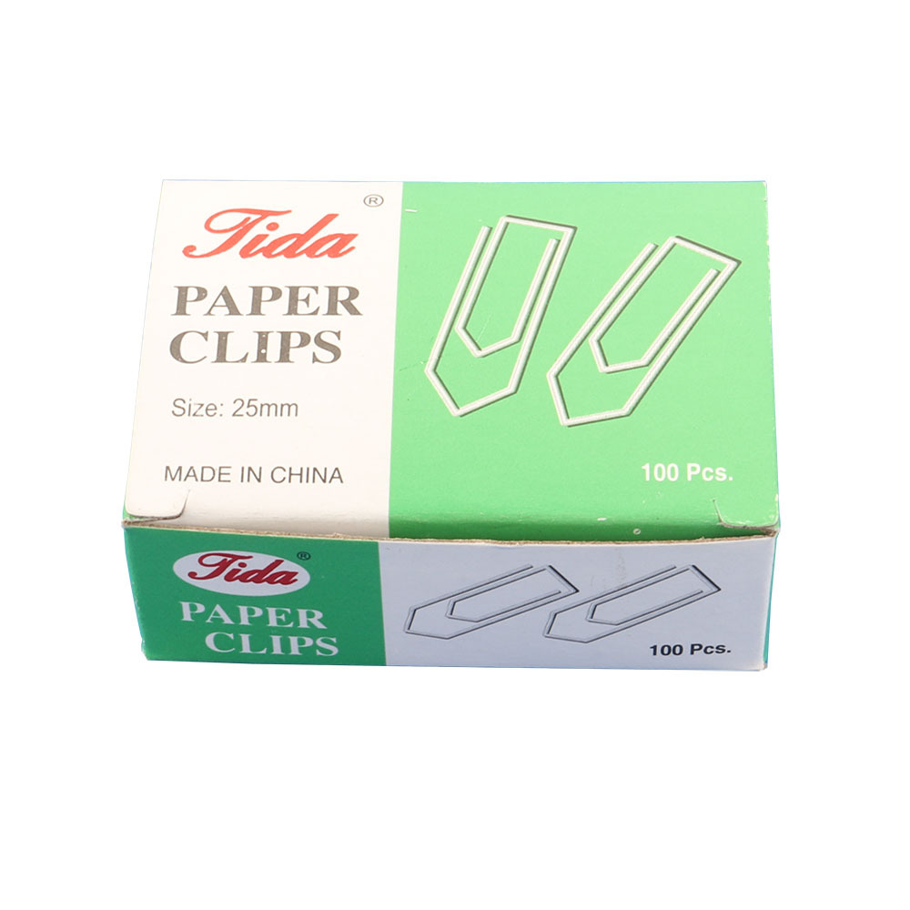 Nickel plated profiled paper clip boat shape paper clip 25mm yiwu spot