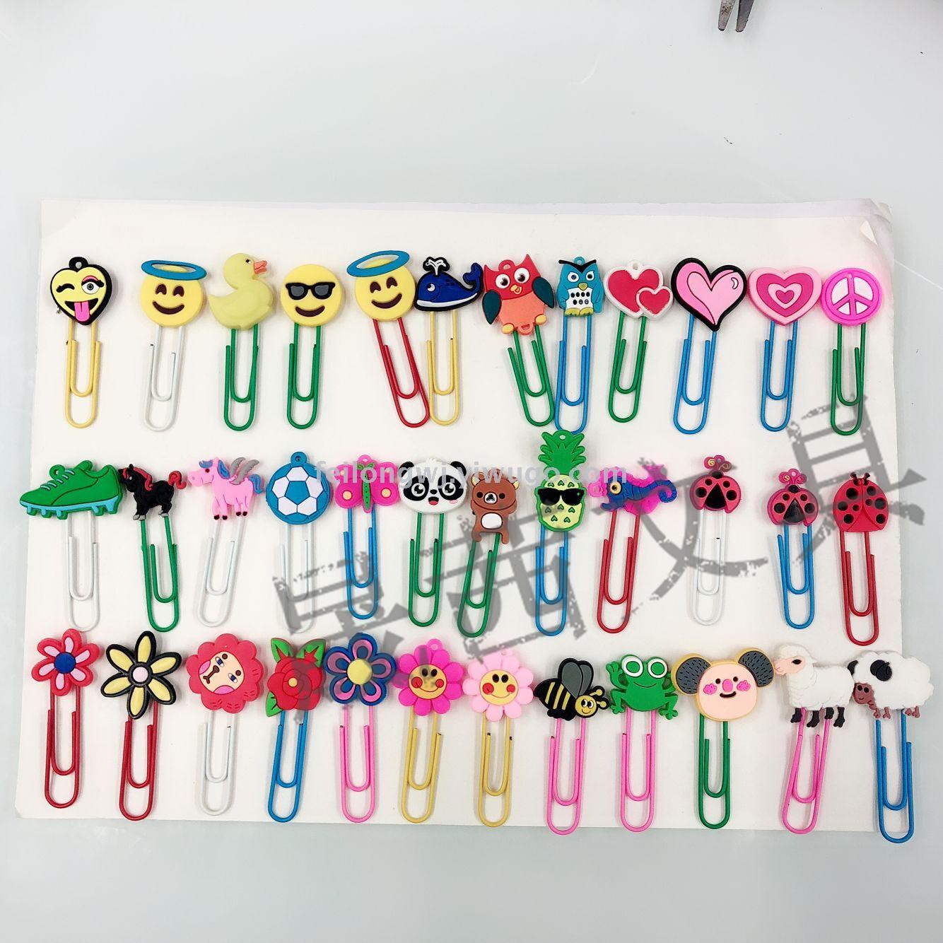 Paper clip rubber bookmark plastic custom-made cartoon environmentally friendly custom-made DIY manual account