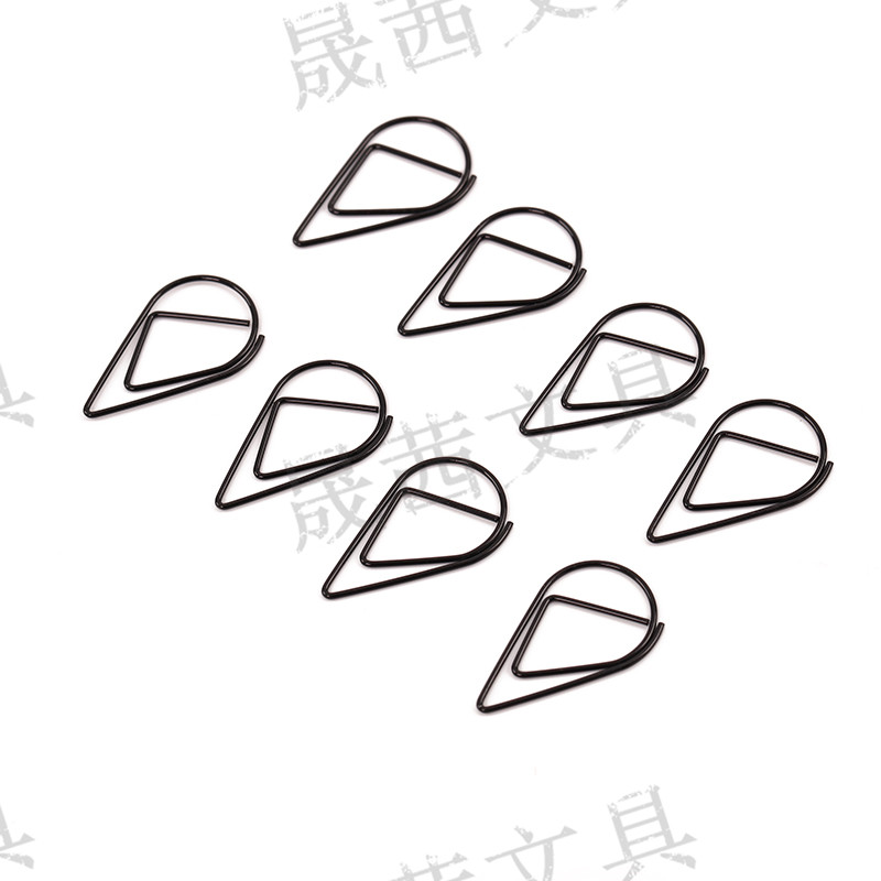 Cross-border creative colorful dazzling color paper clip rose gold colorful plating retro notebook drop paper clip
