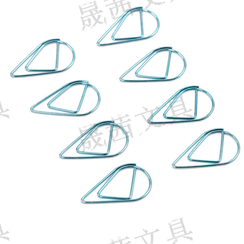 Cross-border creative colorful dazzling color paper clip rose gold colorful plating retro notebook drop paper clip